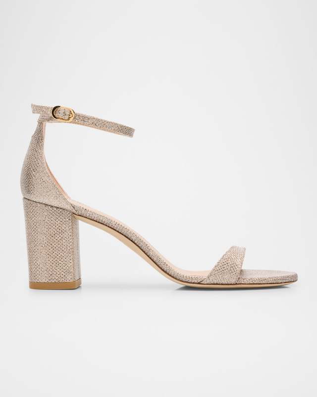 Nudist II Metallic Ankle-Strap Sandals